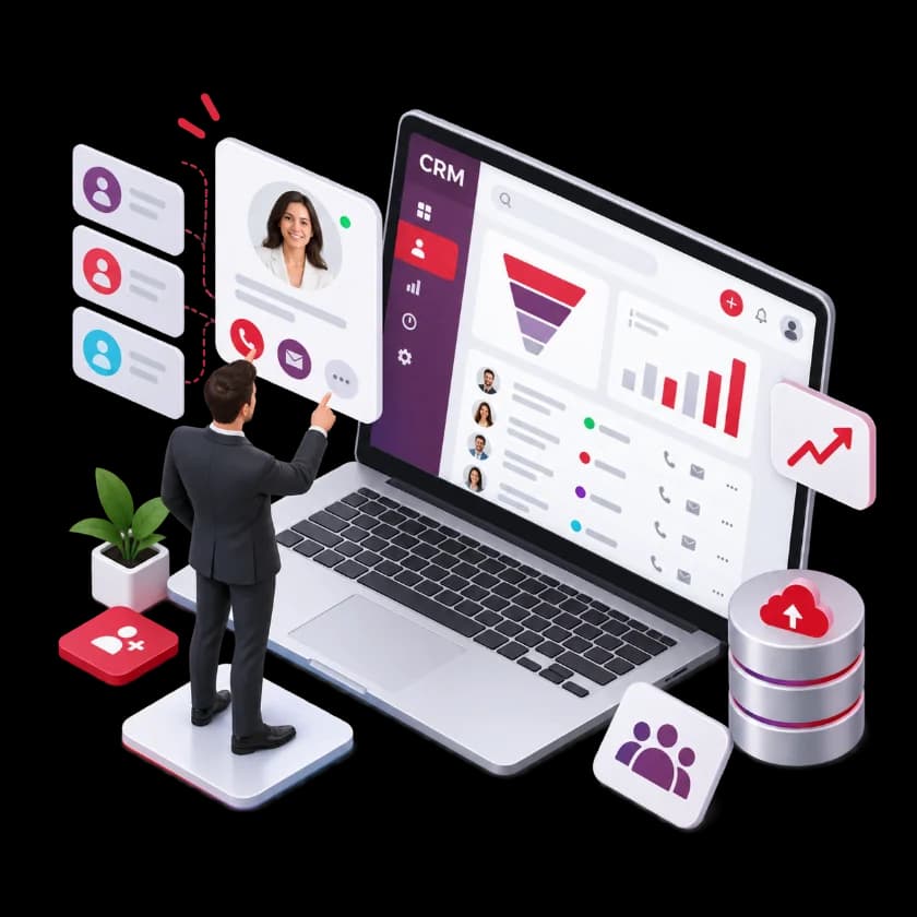 CRM – minh họa isometric