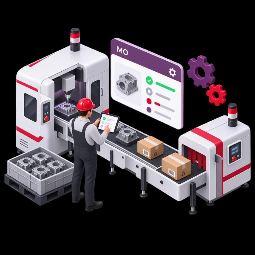 Manufacturing – minh họa isometric