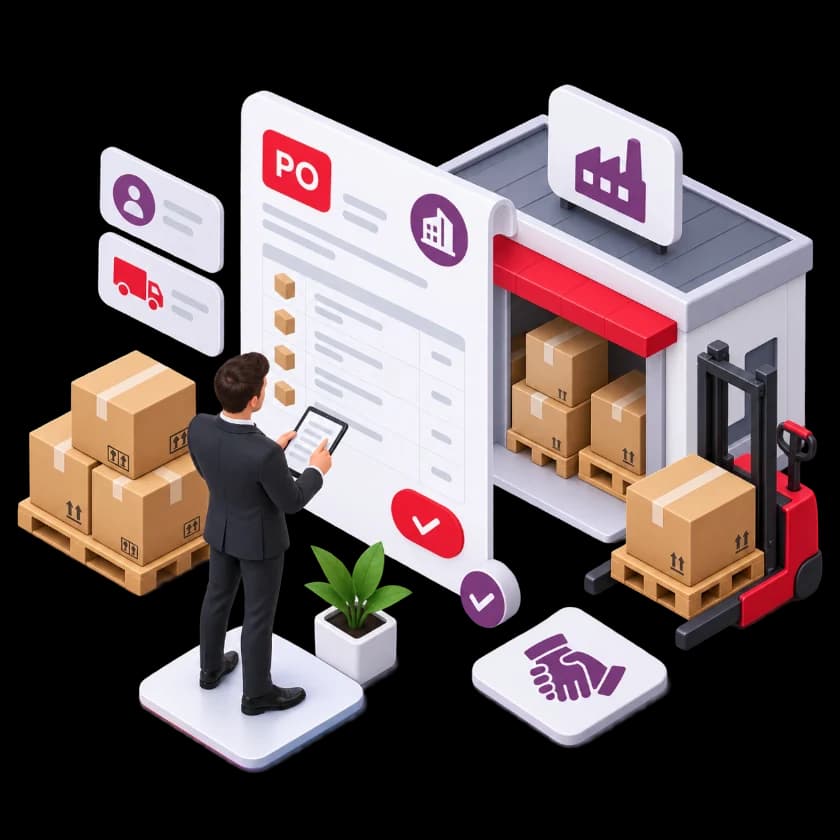 Purchase – minh họa isometric